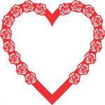 Corazón de rosas - Vector descarganle para corte CNC y grabado laser gratis | Stanser