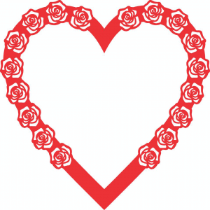 Corazón de rosas