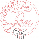 Aro "Mis 70 años" - Vector descarganle para corte CNC y grabado laser gratis | Stanser