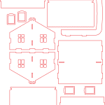 Casa navideña - Vector descarganle para corte CNC y grabado laser gratis | Stanser