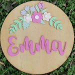 Cuadro circular "Flores" - Vector descarganle para corte CNC y grabado laser gratis | Stanser