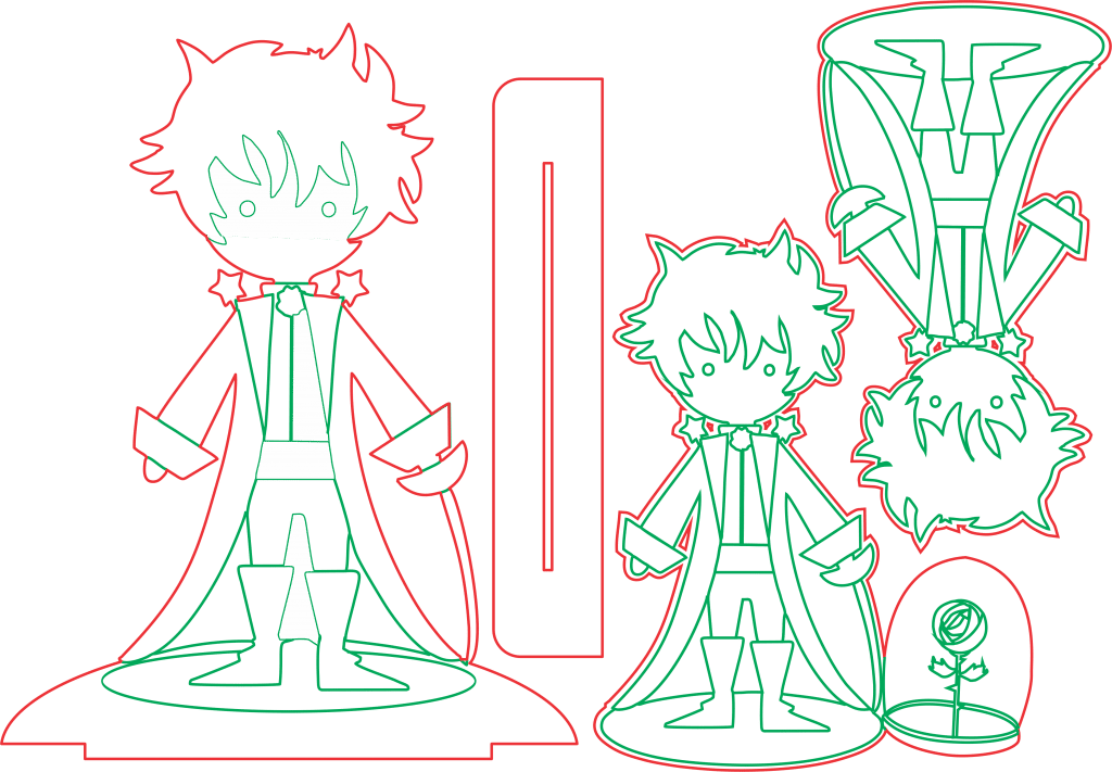 Figura «El principito» — vector para corte CNC