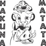 "Hakuna Matata" - Vector descarganle para corte CNC y grabado laser gratis | Stanser