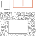 Retrato "San Valentín" horizontal - Vector descarganle para corte CNC y grabado laser gratis | Stanser