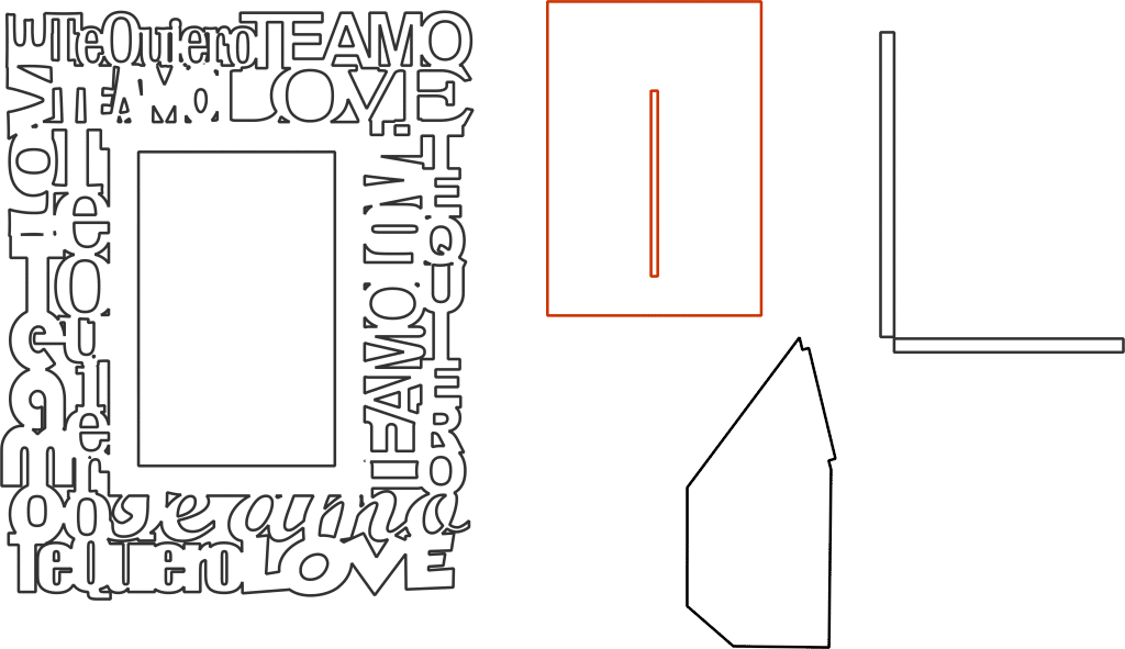 Te amo «San Valentín» — vector para corte CNC
