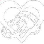 Argollas con corazón - Vector descarganle para corte CNC y grabado laser gratis | Stanser