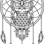 Atrapasueños "Búho" - Vector descarganle para corte CNC y grabado laser gratis | Stanser