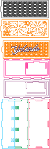 Caja con diseño en tapa deslizable