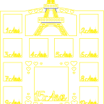 Portarretrato "XV años" - Vector descarganle para corte CNC y grabado laser gratis | Stanser