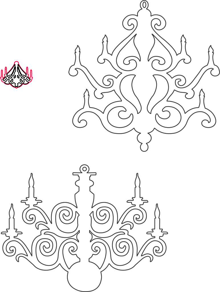 Candelabros — vector para corte CNC