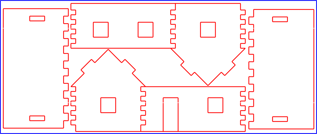 Casa pequeña — vector para corte CNC