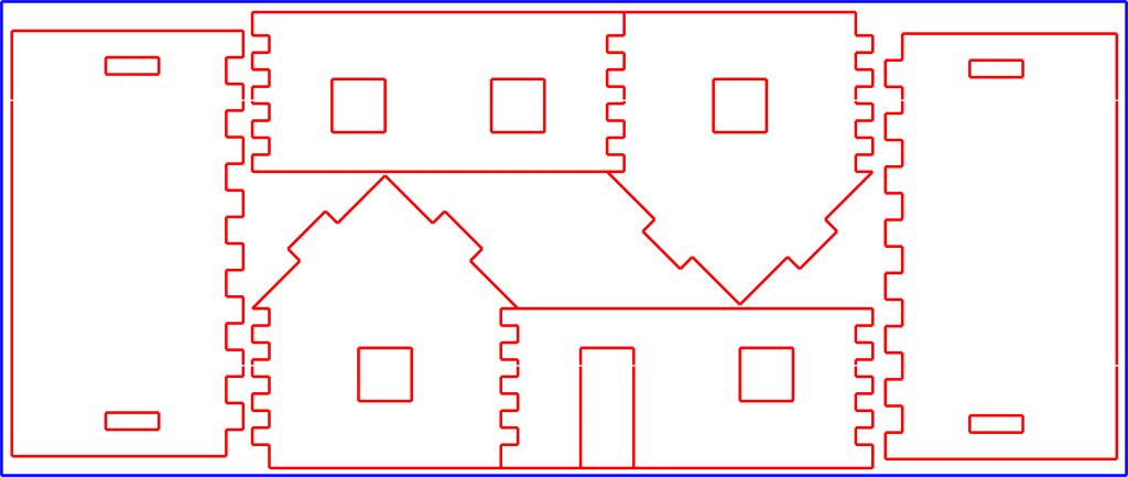 Estructura de casa — vector para corte CNC