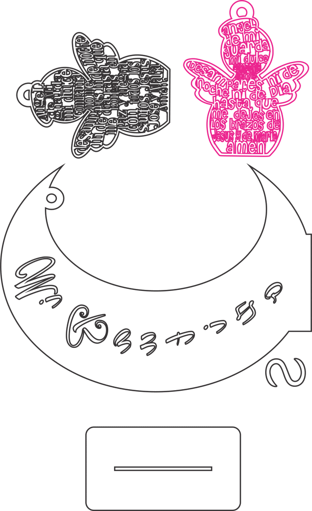 Centro de mesa con colgante — vector para corte CNC
