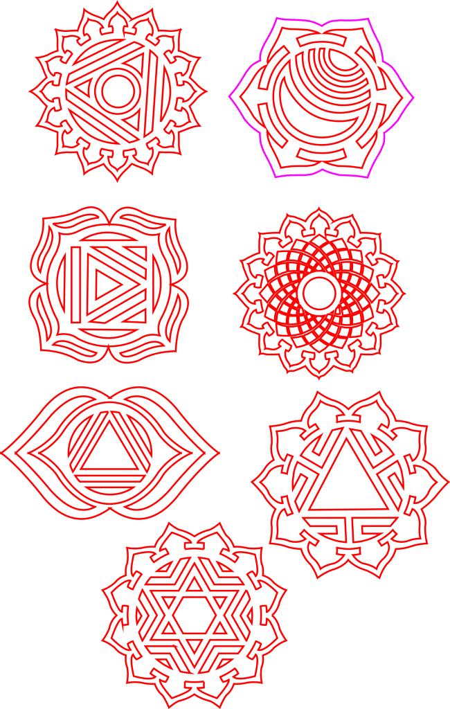 Chacras — vector para corte CNC