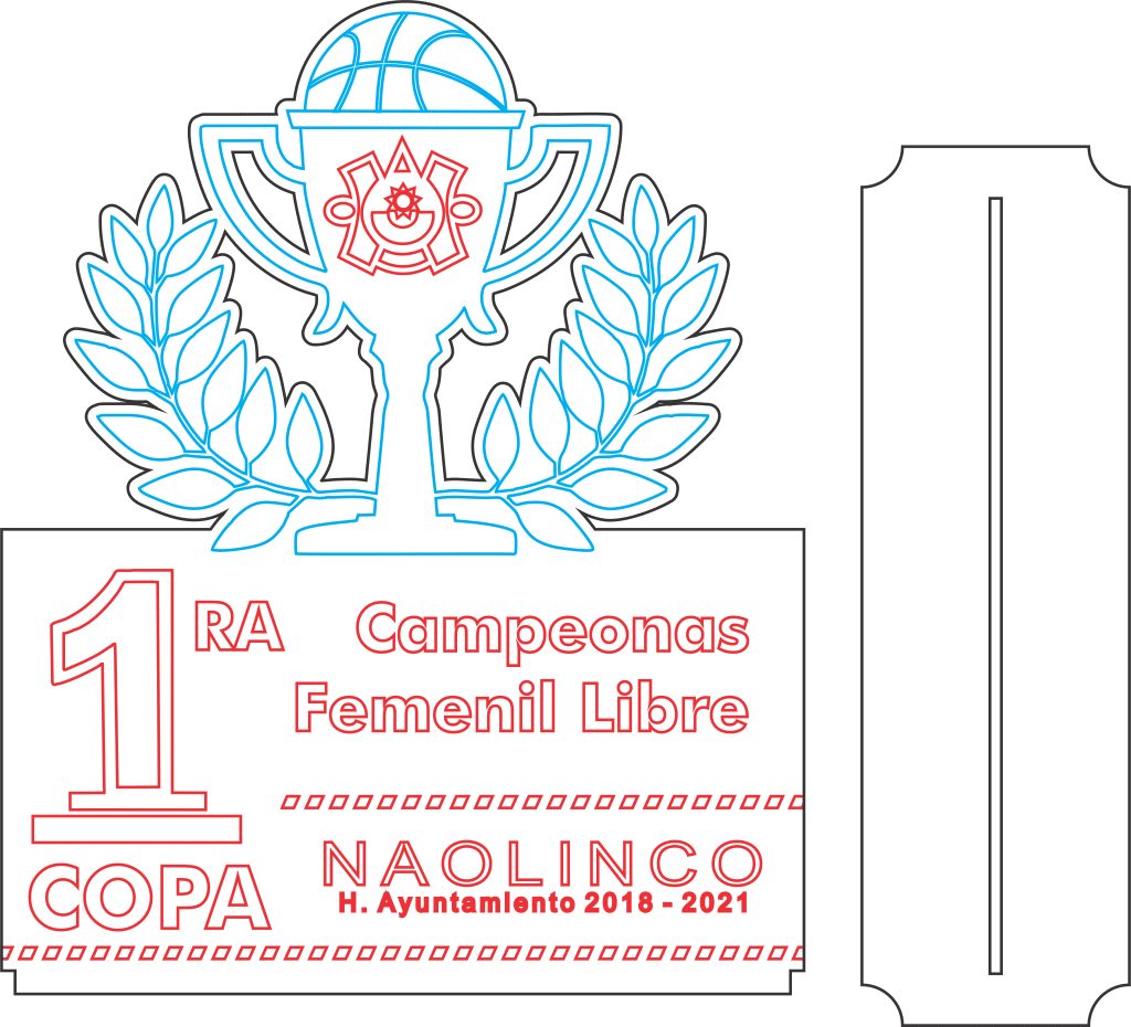 Placa de trofeo — vector para corte CNC