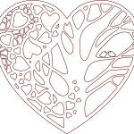 Enramado en corazón - Vector descarganle para corte CNC y grabado laser gratis | Stanser