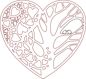 Enramado en corazón