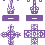 Cruces decorativas con base - Vector SVG DXF para CNC Router y Laser CO2 - Descargable gratis | Stanser