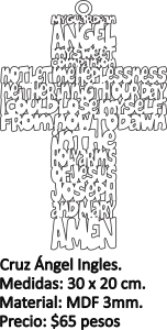 Cruz «Ángel de mi guarda» (inglés)