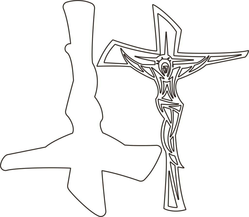 Cruz «Vitral» — vector para corte CNC