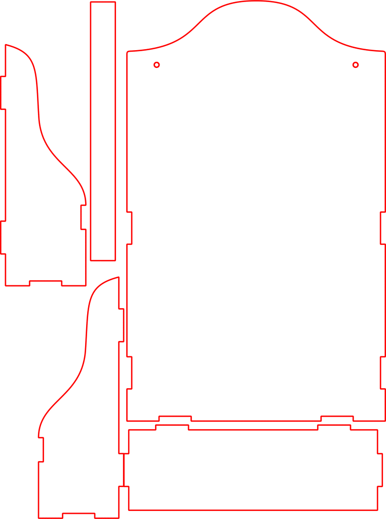 Estante rectangular — vector para corte CNC