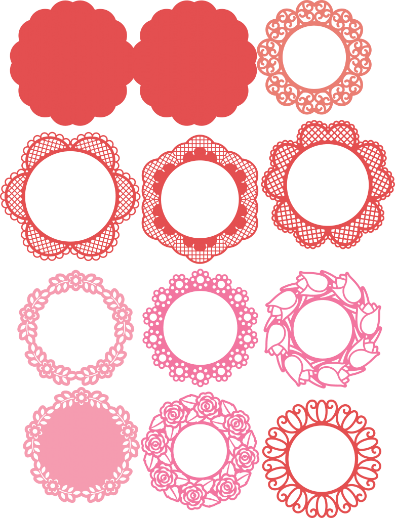 Galería de tarjetas circulares — vector para corte CNC