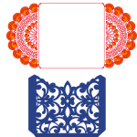 Par de sobres estilo encaje - Vector descarganle para corte CNC y grabado laser gratis | Stanser