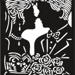 Invitación para boda "Pareja" - Vector descarganle para corte CNC y grabado laser gratis | Stanser