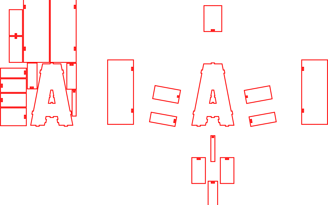 Letra A tridimensional