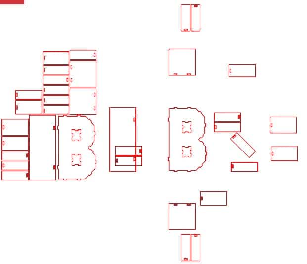 Letra «B» tridimensional