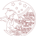 Esfera "Ángel de mi guarda" - Vector SVG DXF para CNC Router y Laser CO2 - Descargable gratis | Stanser