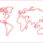Mapamundi de doble borde - Vector SVG DXF para CNC Router y Laser CO2 - Descargable gratis | Stanser