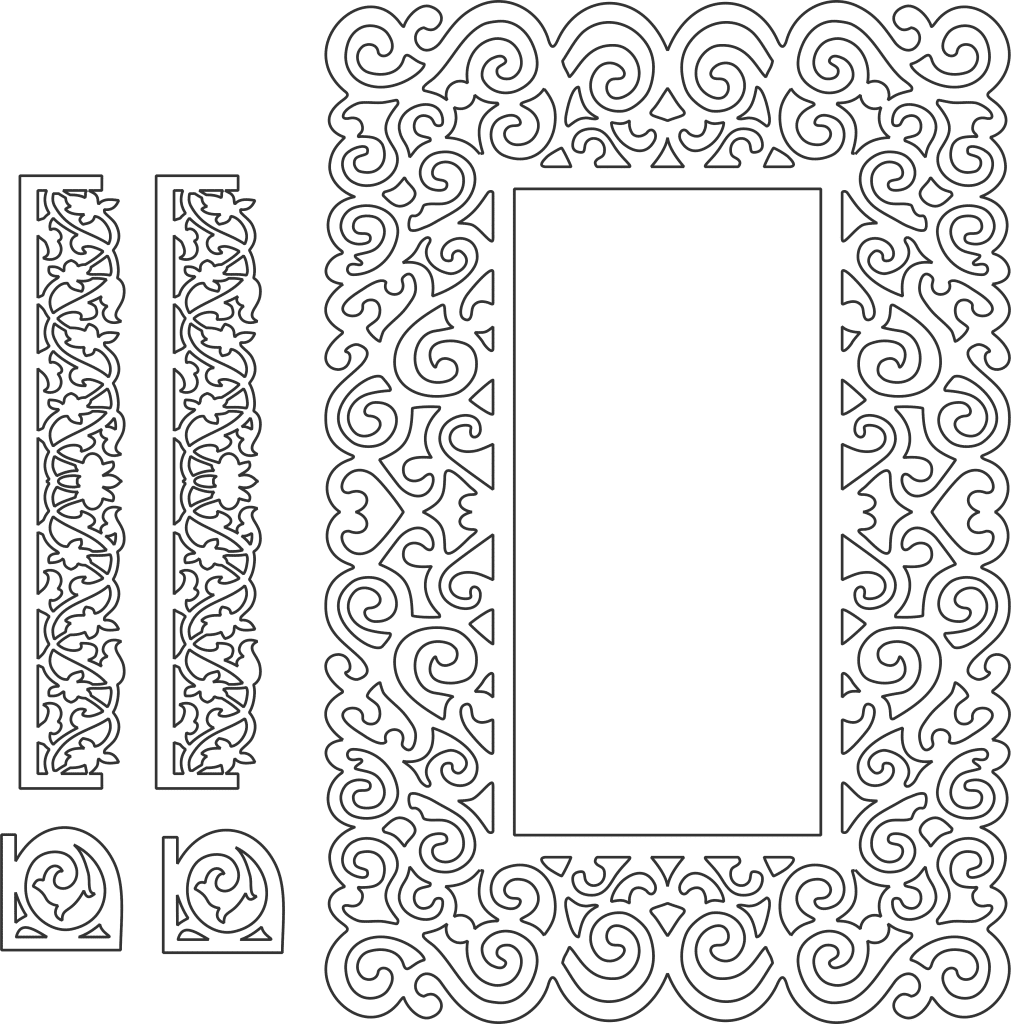 Marco para espejo — vector para corte CNC
