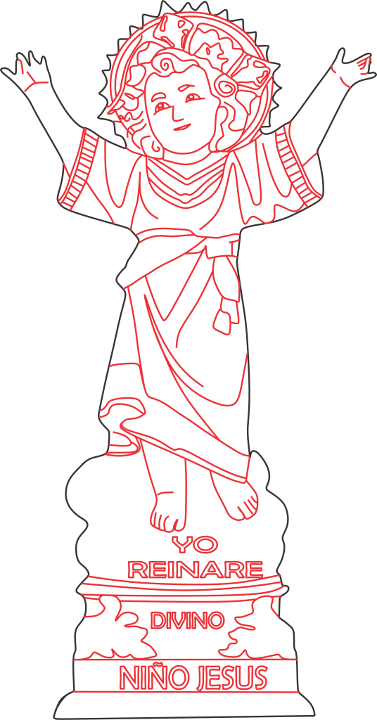 Imagen del Niño Jesús — vector para corte CNC