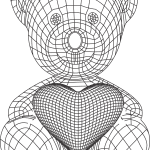 Oso con corazón - Vector descarganle para corte CNC y grabado laser gratis | Stanser