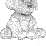 Perrito sentado - Vector descarganle para corte CNC y grabado laser gratis | Stanser