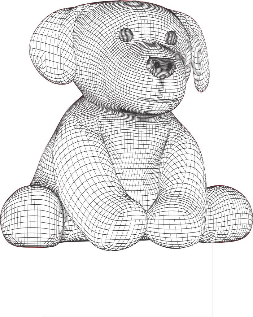 Perrito sentado — vector para corte CNC