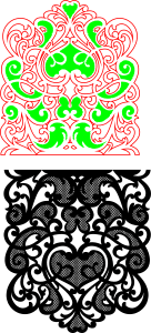 Plantilla calada de espirales
