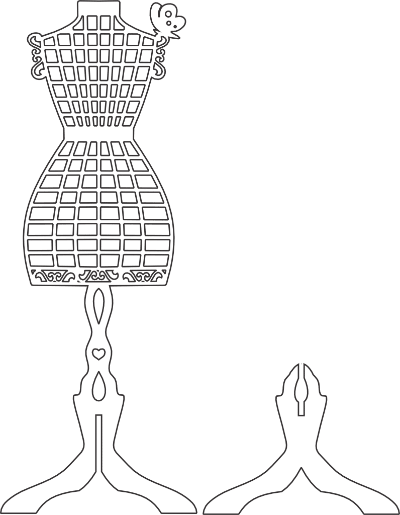 Porta-aretes — vector para corte CNC