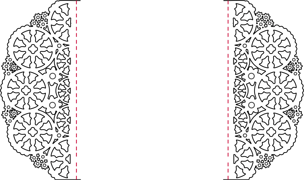 Sobre plegable «Flores» — vector para corte CNC