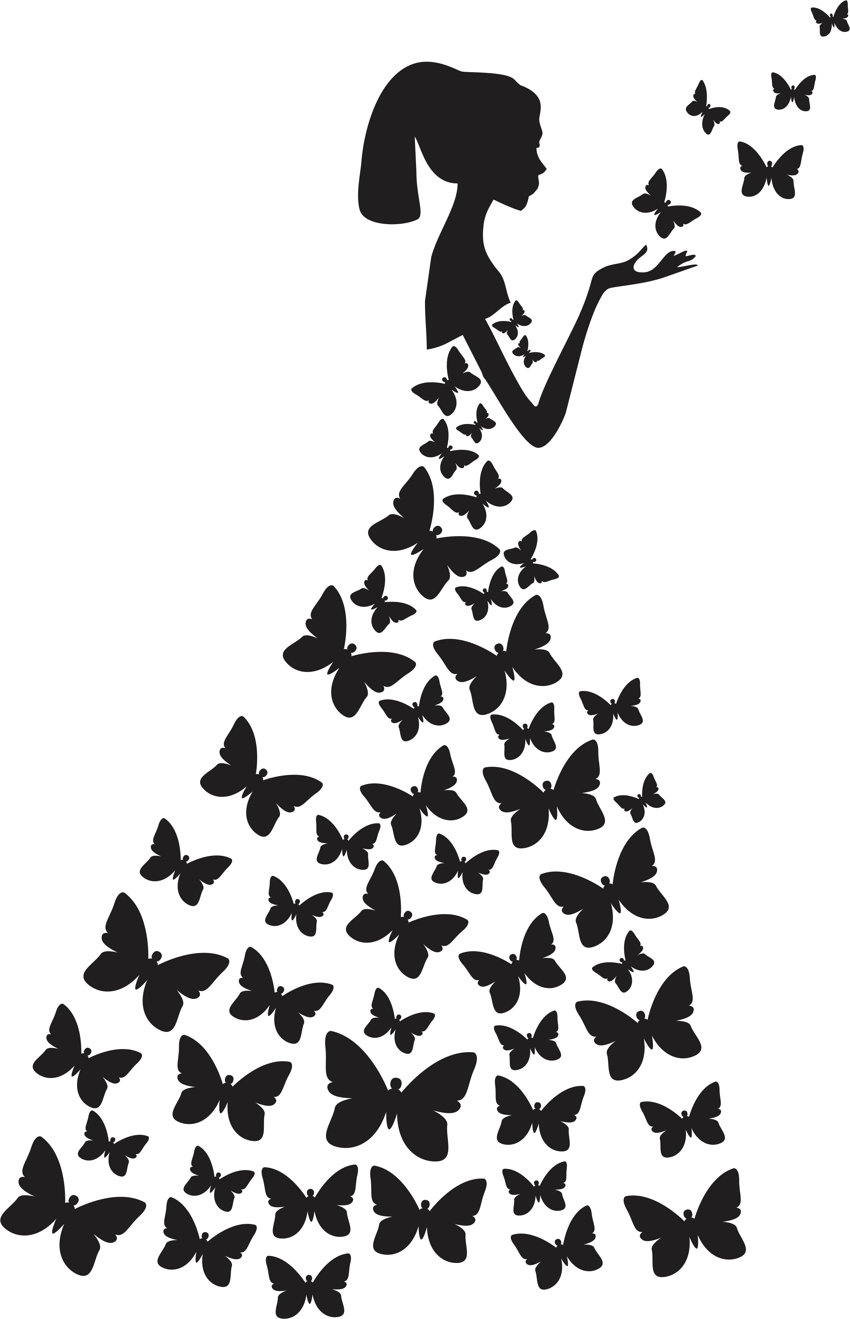 Islas del pacifico Encogimiento guirnalda Mujer de mariposas - Stanser