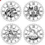 Relojes con animales 4 - Vector SVG DXF para Laser CO2 - Descargable gratis | Stanser