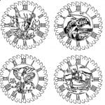 Relojes con animales 3 - Vector SVG DXF para Laser CO2 - Descargable gratis | Stanser