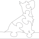 Rompecabezas "Perro" 5 - Vector descarganle para corte CNC y grabado laser gratis | Stanser