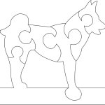 Rompecabezas "Perro" 3 - Vector descarganle para corte CNC y grabado laser gratis | Stanser