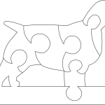 Rompecabezas "Perro" - Vector descarganle para corte CNC y grabado laser gratis | Stanser