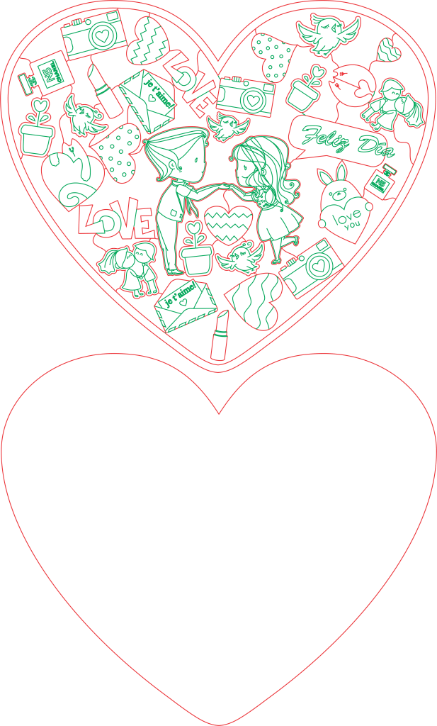 Rompecabezas «Amor» — vector para corte CNC