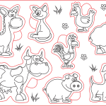 Rompecabezas "Animales de la Granja" - Vector descarganle para corte CNC y grabado laser gratis | Stanser
