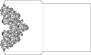 Sobre floral rectangular