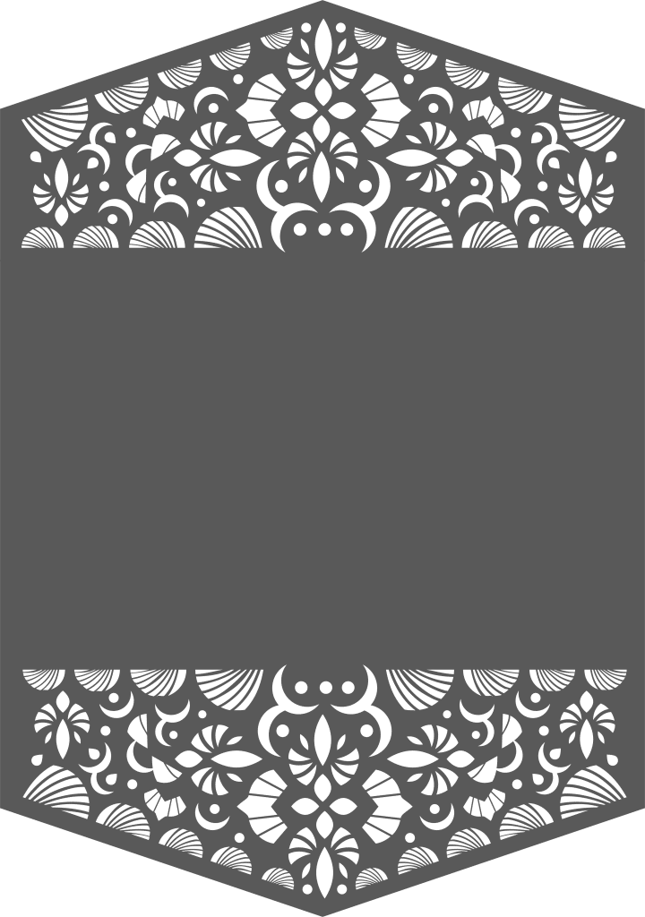 Sobre exagonal — vector para corte CNC
